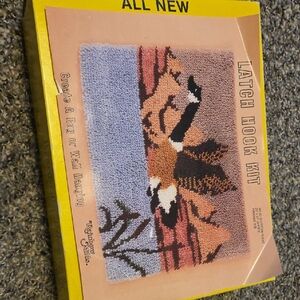 Latch Hook Kit with Floral Design